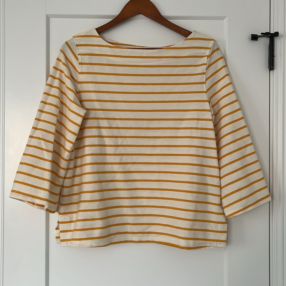 Old Navy Striped Wide Sleeve Boat Neck Top